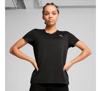 Trainingsshirt PUMA "W TAD ESSENTIAL VNECK TEE", Damen, Gr. XS, schwarz (puma schwarz), Jersey, Obermaterial: 100% Polyester, regular fit normal, V-Ausschnitt, Shirts, Kurzarmshirt, mit V-Ausschnitt,