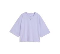 Trainingsshirt PUMA "W X HYROX CROPPED LIFESTYLE TEE", Damen, Gr. S, lila (light lavender), Jersey, Obermaterial: 100% Baumwolle, regular fit kurz, Rundhals, Shirts, Regular Fit, Kurzarm, für sportlic