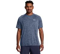 Trainingsshirt UNDER ARMOUR "UA TECH 2.0 SS TEE", Herren, Gr. S, grau (academy 408), Jersey, Obermaterial: 100% Polyester, normal, Rundhals, Raglanärmel abgesteppt, Shirts, Kurzarm-Design, mit Rundhal