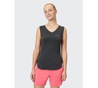 Trainingsshirt VENICE BEACH "LALLY", Damen, Gr. L (42), grau (anthrazit), Obermaterial: 47% Baumwolle, 47% Modal, 6% Elasthan, V-Ausschnitt, Shirts Trainingsshirt (25425335-L)