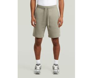 Trainingsshorts G-STAR "Premium Core Sweater Shorts", Herren, Gr. XL, beige (elephant skin), Obermaterial: 55% Baumwolle, 45% Polyester, Hosen (85827752-XL) elephant skin