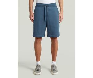 Trainingsshorts G-STAR "Premium Core Sweater Shorts", Herren, Gr. XL, blau (rank blau), Obermaterial: 55% Baumwolle, 45% Polyester, Hosen (63714704-XL) rank blau
