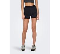 Trainingsshorts ONLY PLAY "ONPGIL-2-LANA LIFE HW SHORTS NOOS", Damen, Gr. L (40), N-Gr, schwarz, Jersey, Obermaterial: 80% Polyester, 20% Elasthan, unifarben, Hosen Trainingsshorts (36898052-L)