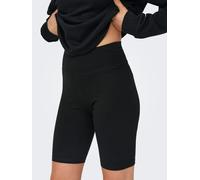 Trainingsshorts ONLY PLAY "ONPNOON LIFE HW CITY JRS SHORTS NOOS", Damen, Gr. M (38), N-Gr, schwarz, Jersey, Obermaterial: 92% Baumwolle, 8% Elasthan, unifarben, slim fit, Hosen Trainingsshorts, mit re