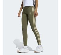 Trainingstights ADIDAS SPORTSWEAR "ESSENTIALS 3-STREIFEN COTTON", Damen, Gr. XS, N-Gr, grün (olive strata, wonder cargo, normal, gr.), Obermaterial: 90% Baumwolle, 10% Elasthan, Hosen, sportlicher Loo