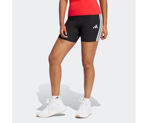 Trainingstights ADIDAS SPORTSWEAR "ESSENTIALS 3-STREIFEN HIGH WAISTED KURZE LEGGINGS", Damen, Gr. S, N-Gr, schwarz-weiß (schwarz, weiß, normal, gr.), Obermaterial: 90% Baumwolle, 10% Elasthan, Hosen,
