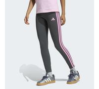 Trainingstights ADIDAS SPORTSWEAR "W 3S SJ LEG", Damen, Gr. L, N-Gr, grau six, st tropic bloom, Obermaterial: 90% Baumwolle, 10% Elasthan, Hosen, sportlicher Look mit 3-Streifen, aus Baumwolle und Ela