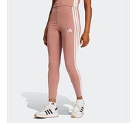 Trainingstights ADIDAS SPORTSWEAR "W 3S SJ LEG", Damen, Gr. S, N-Gr, rosa (warm clay, weiß), Obermaterial: 90% Baumwolle, 10% Elasthan, Hosen, sportlicher Look mit 3-Streifen, aus Baumwolle und Elasth