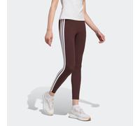 Trainingstights ADIDAS SPORTSWEAR "W 3S SJ LEG", Damen, Gr. S, N-Gr, shadow braun, weiß, Obermaterial: 90% Baumwolle, 10% Elasthan, Hosen, sportlicher Look mit 3-Streifen, aus Baumwolle und Elasthan (