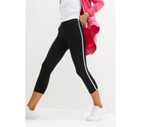 Trainingstights BONPRIX, Damen, Gr. 44/46 (L), N-Gr, schwarz, Web, Obermaterial: 95% Baumwolle, 5% Elasthan. Besatz: 60% Polyester, 35% Baumwolle, 5% Elasthan, skinny fit, Hosen, aus Baumwoll-Stretch-