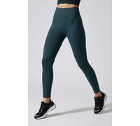 Trainingstights ONLY PLAY "ONPJAIA LIFE HW LOUNGE", Damen, Gr. S, N-Gr, grün (mediterranea), Rippware, Obermaterial: 75% Nylon, 15% Polyamid, 10% Elasthan, unifarben, bequem knöchellang, Hosen, in ger