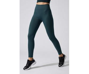 Trainingstights ONLY PLAY "ONPJAIA LIFE HW LOUNGE", Damen, Gr. S, N-Gr, grün (mediterranea), Rippware, Obermaterial: 75% Nylon, 15% Polyamid, 10% Elasthan, unifarben, bequem knöchellang, Hosen, in ger