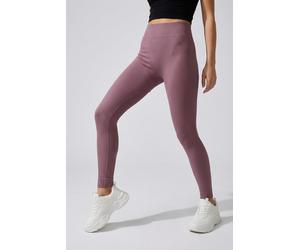 Trainingstights ONLY PLAY "ONPJAIA LIFE HW LOUNGE", Damen, Gr. S, N-Gr, rosa (rose braun), Rippware, Obermaterial: 75% Nylon, 15% Polyamid, 10% Elasthan, unifarben, bequem knöchellang, Hosen, in gerip