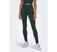 Trainingstights ONLY PLAY "ONPJAIA LIFE HW LOUNGE", Damen, Gr. XS, N-Gr, grün (scarab), Rippware, Obermaterial: 75% Nylon, 15% Polyamid, 10% Elasthan, Strukturmuster, unifarben, bequem knöchellang, Ho