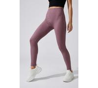 Trainingstights ONLY PLAY "ONPJAIA LIFE HW LOUNGE", Damen, Gr. XS, N-Gr, rosa (rose braun), Rippware, Obermaterial: 75% Nylon, 15% Polyamid, 10% Elasthan, unifarben, bequem knöchellang, Hosen, in geri