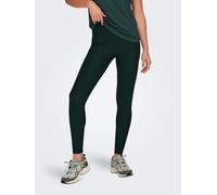 Trainingstights ONLY PLAY "ONPJANA HW TRAIN TIGHTS - NOOS", Damen, Gr. XS (34), N-Gr, grün (scarab), Jersey, Obermaterial: 75% Nylon, 25% Elasthan, unifarben, skinny fit knöchellang, Hosen, mit prakti