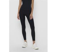 Trainingstights ONLY PLAY "ONPJANA HW TRAIN TIGHTS - NOOS", Damen, Gr. XS (34), N-Gr, schwarz, Jersey, Obermaterial: 75% Nylon, 25% Elasthan, unifarben, skinny fit knöchellang, Hosen, mit praktischer