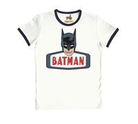 TRAKTOR® Batman I Gesicht | T-Shirt Print | Damen & Herren | kurzärmlig | Weiss | Lizenziertes Originaldesign | Größe XL