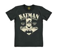 TRAKTOR® Batman I Portrait | T-Shirt Print | Damen & Herren | kurzärmlig | schwarz | Lizenziertes Originaldesign | Größe L