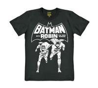 TRAKTOR® Batman I Robin I Teen Wonder | T-Shirt Print | Damen & Herren | kurzärmlig | schwarz | Lizenziertes Originaldesign | Größe M