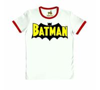 TRAKTOR® Batman I Wings | T-Shirt Print | Damen & Herren | kurzärmlig | Weiss | Lizenziertes Originaldesign | Größe M