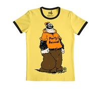 TRAKTOR® Popeye I Bluto I Party Animal | T-Shirt Print | Damen & Herren | kurzärmlig | gelb | Lizenziertes Originaldesign | Größe XXL
