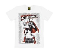TRAKTOR® Superhero I Superman I Kryptonite | T-Shirt Print | Damen & Herren | kurzärmlig | Weiss | Lizenziertes Originaldesign | Größe L