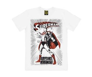 TRAKTOR® Superhero I Superman I Kryptonite | T-Shirt Print | Damen & Herren | kurzärmlig | Weiss | Lizenziertes Originaldesign | Größe L