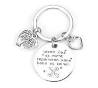 Tranbath Edelstahl Schlüsselanhänger Mit Herz Und Lebensbaum, Geschenk Für Opa, Das Gute Laune Geschenke Für Großeltern, Ideal Als Geburtstagsgeschenk Für Oder Kleine Aufmerksamkeiten Zum Fest