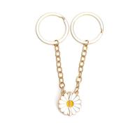 Tranbath Schlüsselanhänger 2er Set Sonnenblume, Personalisierte Geschenke Für Frauen, Süße Geschenkidee für Damen, Ideal als Taschen Anhänger oder Bag Decoration, Perfekt für Gartenliebhaber