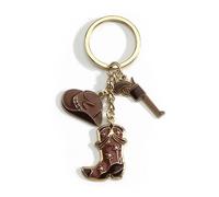 Tranbath Schlüsselanhänger Mit Cowboyhut Und Stiefel, Personalisierte Geschenke, Ideales Geburtstagsgeschenk Für Guter Freundinnen Und Zur Einschulung Von Mädchen, Süßes Accessoire Für Taschen