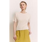 TRANQUILLO Ajour Pullover Emmaa aus Bio-Baumwolle (1200001) white S