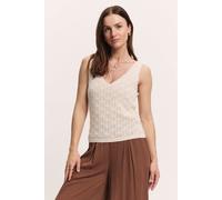 TRANQUILLO Ajour Top Malaa aus Bio-Baumwolle (1220001) white M
