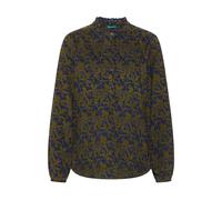 tranquillo Bio-Damen-Cord-Bluse mit Rüschen-Kragen, stencil, Gr. 38