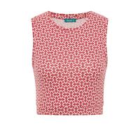 tranquillo Bio-Damen-Jersey-Crop-Top mit Rundhalsausschnitt, waves, Gr. M