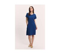 tranquillo Bio-Damen-Midikleid 'Inoaa' aus Baumwoll-Leinen-Mix, navy, Gr. L