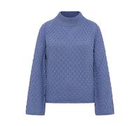 tranquillo Bio-Damen-Pullover mit Fledermausärmeln, indigo, Gr. S