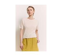 tranquillo Bio-Damen-Strick-T-Shirt 'Emmaa' mit Rundhalsausschnitt, white, Gr. M