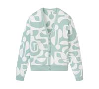 tranquillo Bio-Damen-Strickjacke mit V-Ausschnitt, granite green, Gr. M