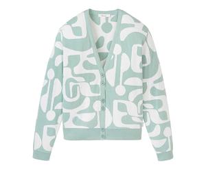 tranquillo Bio-Damen-Strickjacke mit V-Ausschnitt, granite green, Gr. S