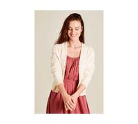tranquillo Bio-Damen-Strickjacke mit V-Ausschnitt, soft white, Gr. M