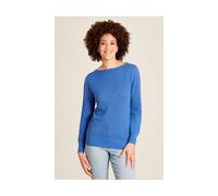 tranquillo Bio-Damen-Strickpullover mit tiefem Rückenausschnitt, dazzling blue, Gr. L