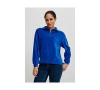 tranquillo Bio-Damen-Troyer aus Nicky Velours, sky diver, Gr. S