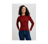 tranquillo Damen-Langarmshirt mit Struktur, fired brick, Gr. L