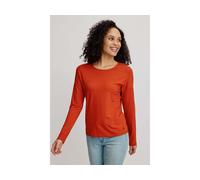 tranquillo Damen-Langarmshirt mit überschnittenen Schultern, rooibos, Gr. S