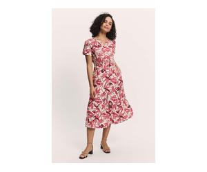 tranquillo Damen-Midikleid 'Idaa' aus Viskose, berry bird, Gr. 36