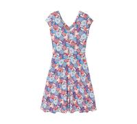 tranquillo Damen-Mini-Kleid mit weitgeschnittenem Rockteil und Taschen, blue bloom, Gr. L