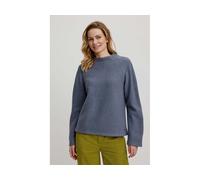 tranquillo Damen-Woll-Pullover mit weitem Kragen, smoke, Gr. L