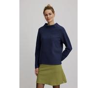 TRANQUILLO Kurzer Pullover aus reinem Wollfleece (W25C170) Blau (night) S