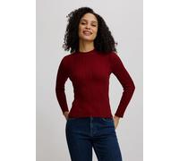 Tranquillo - Women's Seidiges EcoVero-Shirt Round Neck - Longsleeve, Gr. M, rot (FiredBrick)